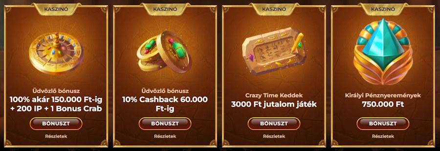 AmunRa casino egyéb bónuszok