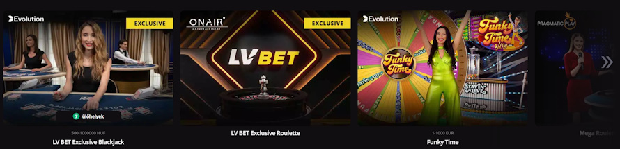 LVBET Casino élő játékok