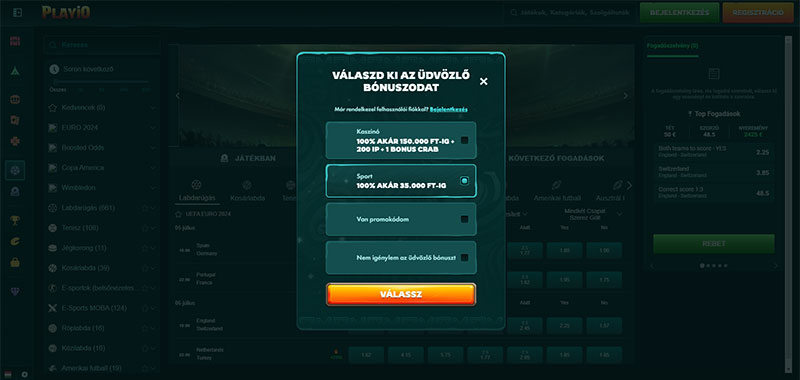 Playio regisztráció
