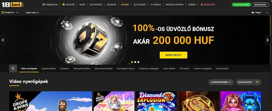 18bet casino Vélemények