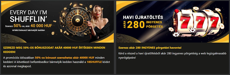 18bet casino egyéb bónuszok